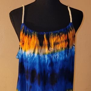 Rouge collection size 2X multicolored MIDI dress